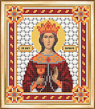 Схема для вишивання бісером ікони СБИ-060 "Варвара" 12*14 см ТМ "Чарівна мить"