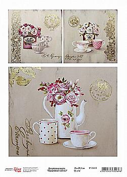 Карта декупажна "Порцеляна і квіти 2", А4, 21*29,7 Rosa Start