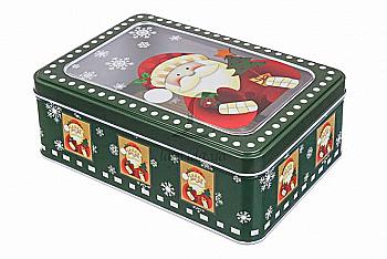 Подарочная коробка новогодняя жестяная 19,3*13,2*6,7 см, 63-814 Подарочная коробка новогодняя жестяная 19,3*13,2*6,7 см, 63-814