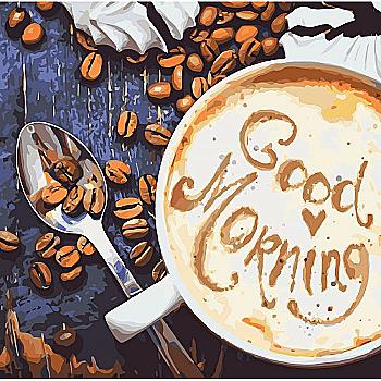 Набір для розпису по номерах 40*40 см "Good Morning", КНО5523, ТМ "Ideyka" Набір для розпису по номерах 40*40 см "Good Morning", КНО5523, ТМ "Ideyka"