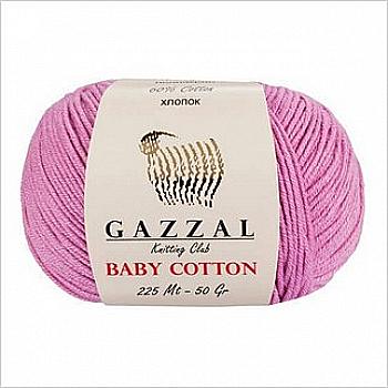 Пряжа Baby Cotton №3422 бузок бавовна 60% акрил 40% 50гр 165 м Пряжа Baby Cotton №3422 бузок бавовна 60% акрил 40% 50гр 165 м