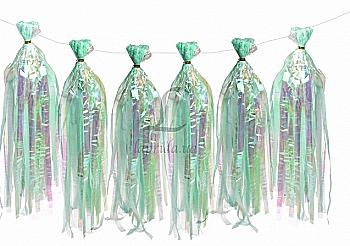 Гирлянда праздничная "Кисточки", зеленая, 51-3768