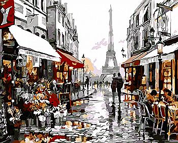 Набір для розпису по номерах №9 "Париж" 40*50 см, KpN-01-09U Набір для розпису по номерах №9 "Париж" 40*50 см, KpN-01-09U