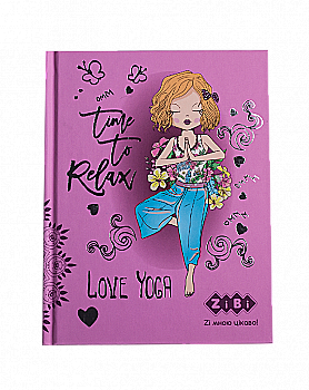 Блокнот А5 64 арк "Yoga", тв. обкл., мат. лам.+лак, рожевий ZB.12750-10 Блокнот А5 64 арк "Yoga", тв. обкл., мат. лам.+лак, рожевий ZB.12750-10