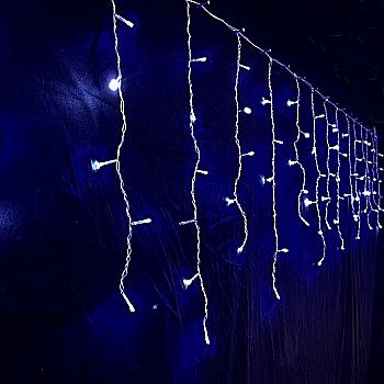 Электрогирлянда светодиодная бахрома 3*0,6 м, 83 LED, синий, 973777