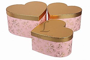 Подарункова коробка маленька серце, W5133