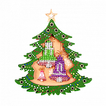 Ялинкова іграшка дерев`яна для вишивання бісером, FLE-010 Ялинкова іграшка дерев`яна для вишивання бісером, FLE-010