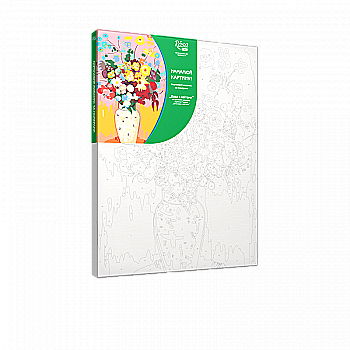 Outlet Набор, техника акриловый живопись по контурам, картина "Ваза с цветами", Rosa Start