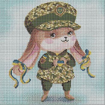 Алмазная мозаика "Зайка-защитница" 40*40 см, AMO7443 ТМ "Идейка" Алмазная мозаика "Зайка-защитница" 40*40 см, AMO7443 ТМ "Идейка"