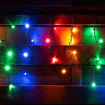 Электрогирлянда-штора уличная, 80 LED ламп, IP 65, многоцветная, черный провод, 801168 YES Электрогирлянда-штора уличная, 80 LED ламп, IP 65, многоцветная, черный провод, 801168 YES