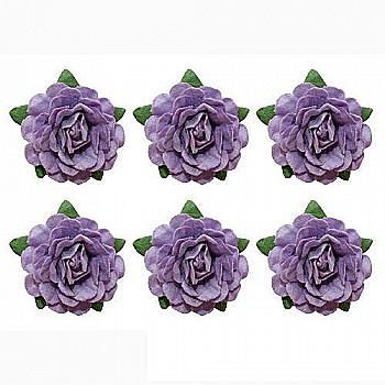 Квіти чайної троянди, d -18 мм, 6 шт, фіолетові