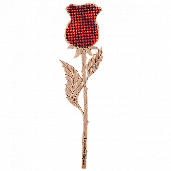 Набор для вышивания бисером по дереву "Роза", FLK-047