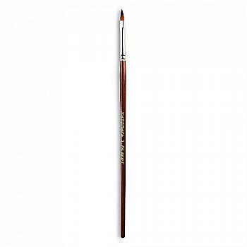 Пензлик "Живопис" 1124 Синтетика овальна № 02 коротка ручка рудий ворс