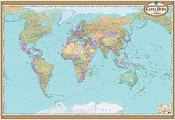 Карта Мира политическая офисная 1:22 000 000 картон, Размер: 158х108см, (р) 7006