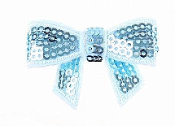 Фурнітура з паєток Бантик блакитний, 5-30057