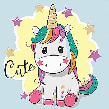 Набір для розпису по номерах 30*30 см "Райдужна єдиноріжка", 15500-AC Набір для розпису по номерах 30*30 см "Райдужна єдиноріжка", 15500-AC