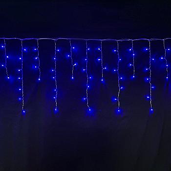 Электрогирлянда светодиодная бахрома 2,1*0,7 м, 84 LED, синий, 973772