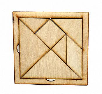 Фанера Танграм 12*12 см, О-00007   Фанера Танграм 12*12 см, О-00007