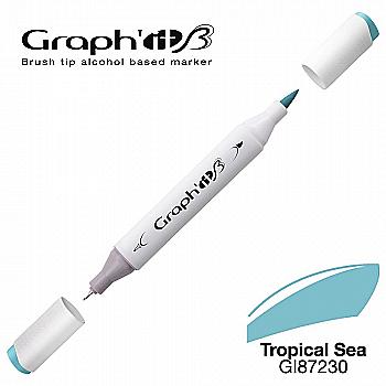 Маркер двосторонній Brushmarker, Морський (7230), GI87230 Graph`it Маркер двосторонній Brushmarker, Морський (7230), GI87230 Graph`it