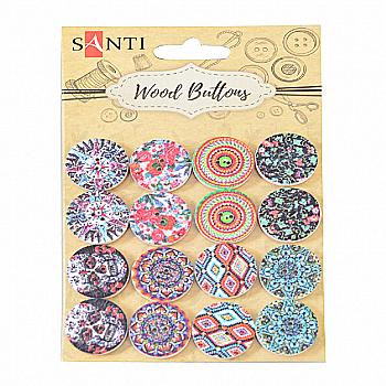 Набір гудзиків для творчості "Візерунки", 16 шт, 742481