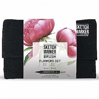 Набор маркеров SKETCHMARKER Brush "Цветы" 24 шт, SMB-24FLOW Набор маркеров SKETCHMARKER Brush "Цветы" 24 шт, SMB-24FLOW