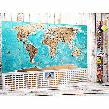 Скретч карта My Map Flags edition, 88*63 см (рос. мова) ТМ "My Gift" Скретч карта My Map Flags edition, 88*63 см (рос. мова) ТМ "My Gift"