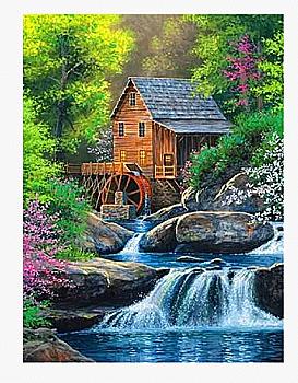 Набір для розпису по номерах 40*50 см "Водяний млин", RA3643 Набір для розпису по номерах 40*50 см "Водяний млин", RA3643