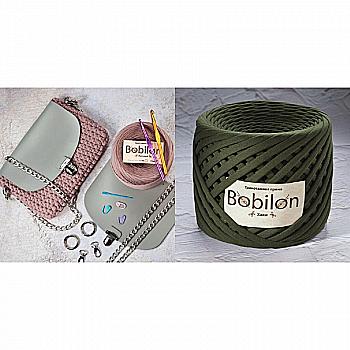 Набір пряжі трикотажної Bobilon "My Littel Bag" хакі, NV26 Набір пряжі трикотажної Bobilon "My Littel Bag" хакі, NV26
