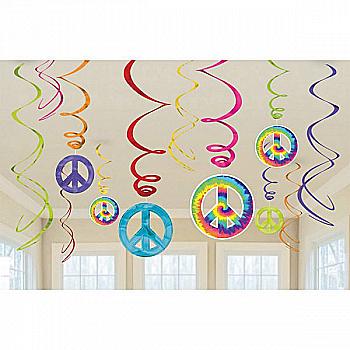 Декорация Спиралы Хиппи 60-х 61см, 1501-4183 Декорация Спиралы Хиппи 60-х 61см, 1501-4183