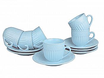 Набор чайный "Ажур" 250 мл, 12 пр., мятный, 722-124 Lefard