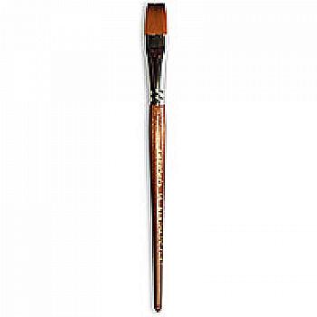 Пензлик "Живопис" 1122 Синтетика плоска № 14 коротка ручка рудий ворс