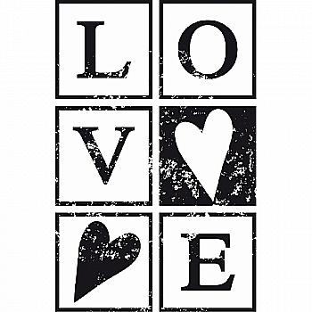 Штамп Вінтаж Love, 10004097 ТМ "Artemio"