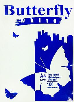 Папір А4 100 арк. 80 г/м2 ТМ" Butterfly"