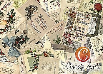 Карта декупажна А4 Christmas greetings, 45 г/м², 007402