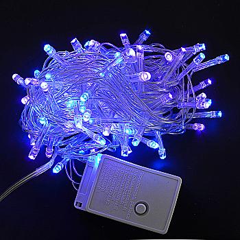 Гірлянда 100 ламп, блакитна 5 м, 8 реж. миг., 801053 Гірлянда 100 ламп, блакитна 5 м, 8 реж. миг., 801053