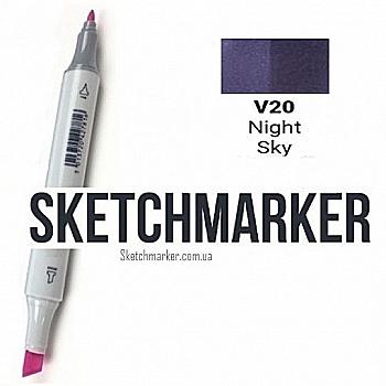 Маркер SKETCHMARKER, 2 пера: долото и тонкое, Night Sky - Ночное небо, SM-V20 Маркер SKETCHMARKER, 2 пера: долото и тонкое, Night Sky - Ночное небо, SM-V20