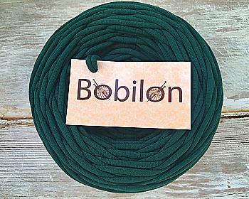 Пряжа трикотажна Bobilon Mini (5-7 мм), темно-зелений Пряжа трикотажна Bobilon Mini (5-7 мм), темно-зелений
