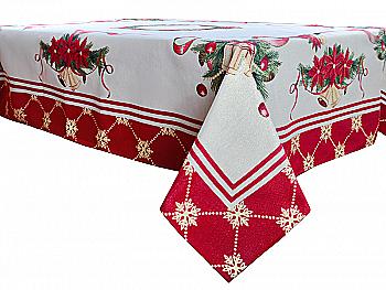 Скатертина гобеленова "Carpi" 140*140 см, з люрексом, 716-024 Lefard