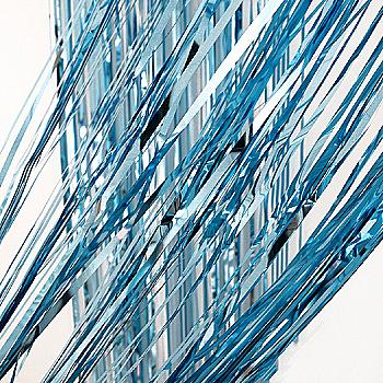 Декор-гірлянда фольгована, блакитна, 3501-3355