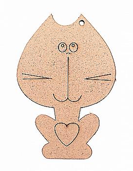 Заготовка Котенок 5, 1 шт, ДВП, 9,5*6,5*0,3 см, Rosa Талент