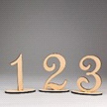 Заготовка деревянная Цифры на подставке 1-9, 1 шт, Д26