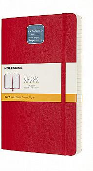Блокнот Красный средний линейка, Moleskine Classic Expanded, QP616EXPF2 Блокнот Красный средний линейка, Moleskine Classic Expanded, QP616EXPF2
