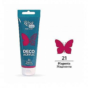 Акрил для декора, Маджента, матовый, 75 мл, ROSA TALENT Акрил для декора, Маджента, матовый, 75 мл, ROSA TALENT