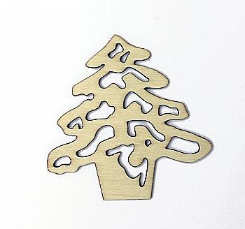 Лазерные вырубки из дерева Заснеженные елочки, 6,5*6,5*0,2 см, 2 шт, SCB440010 Лазерные вырубки из дерева Заснеженные елочки, 6,5*6,5*0,2 см, 2 шт, SCB440010