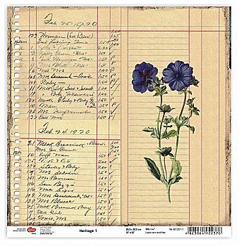 Бумага для скрапбукинга "Heritage" 1, TM ROSA Talent