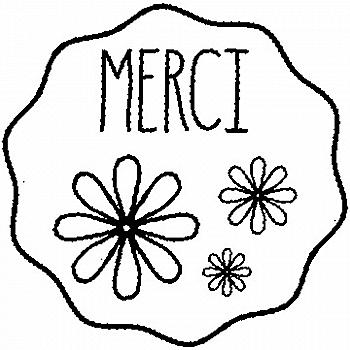 Штамп дерев`яний d=3,5 см "Mersi Flow/Спасибі Квіти", 10004165 ТМ "Artemio"