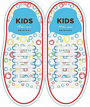 Силіконові антишнурки AntiLaces Kids, 38 мм, 12 шт, білі