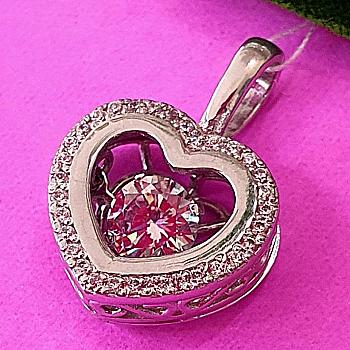 Кулон "Серце з рухливими камінчиками", 329571900608 Кулон "Серце з рухливими камінчиками", 329571900608