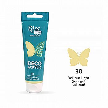 Акрил для декора, Желтый светлый, матовый, 75 мл, ROSA TALENT Акрил для декора, Желтый светлый, матовый, 75 мл, ROSA TALENT