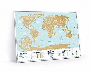 Скретч карта світу "Travel Map Holiday Lagoon World" 80*60 см (англ. мова), ТМ "1Dea.me" Скретч карта світу "Travel Map Holiday Lagoon World" 80*60 см (англ. мова), ТМ "1Dea.me"